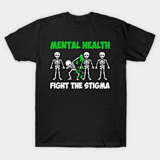 Mental Health Skeleton Dabbing T-Shirt